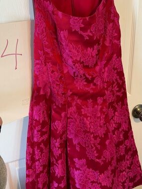 Carmen Marc Valvo Bold Red Dress